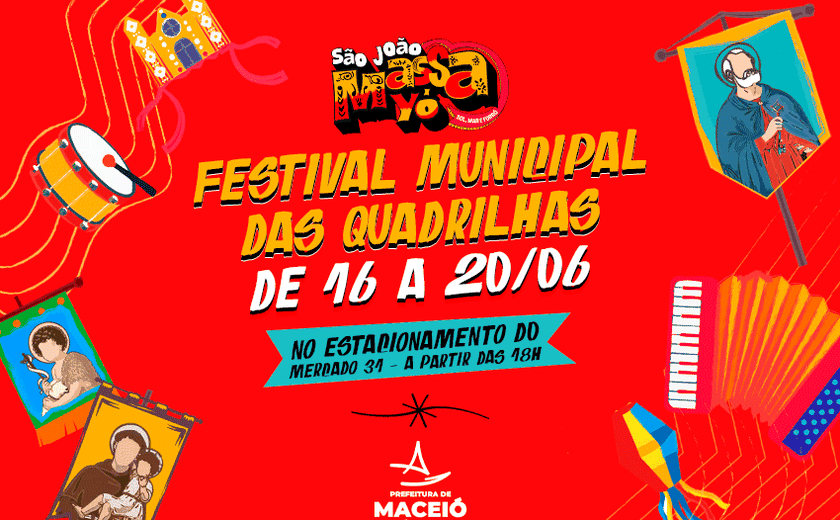 Festival Municipal de Quadrilhas Juninas começa nesta segunda-feira