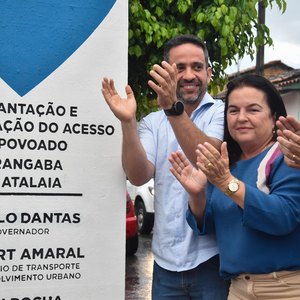 Paulo Dantas inaugura 1 5 km de pavimentação no povoado Porangaba em