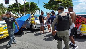 Duas pessos ficam feridas em acidente de trânsito na Ponta Verde