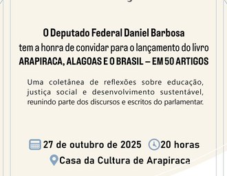 Deputado Daniel Barbosa lança livro com reflexões sobre desenvolvimento e justiça social