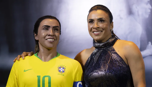 Alagoana Marta ganha estátua de cera no Museu da Seleção Brasileira