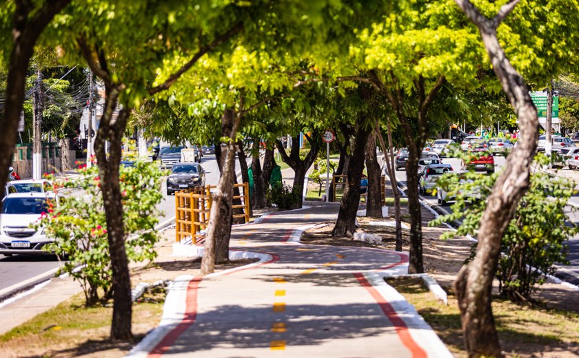Ciclovia da Fernandes Lima vai ganhar mil postes com iluminação em LED
