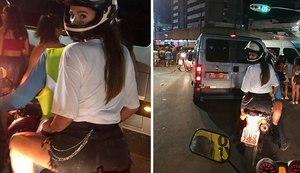 Bruna Marquezine deixa circuito de mototáxi após curtir a folia