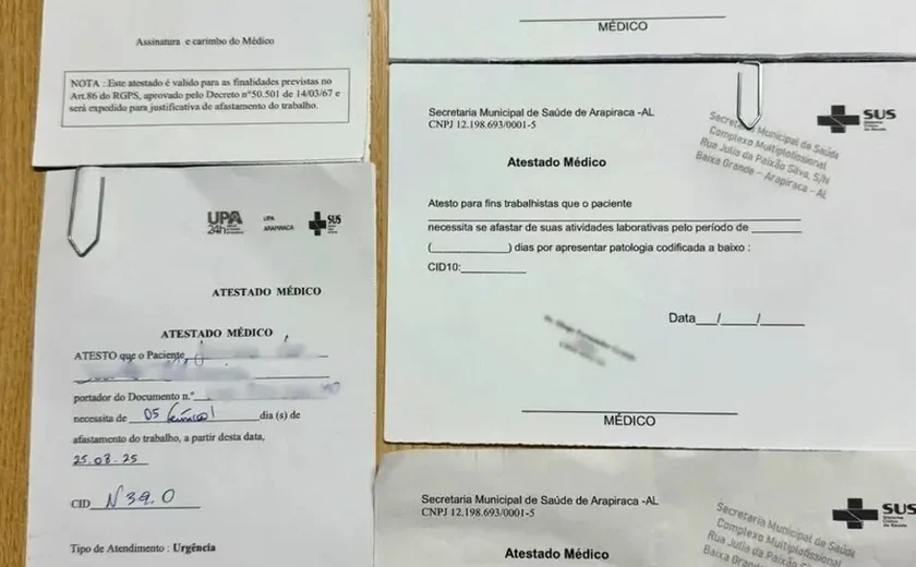 Mulher presa por vender atestados médicos falsos em Arapiraca é liberada