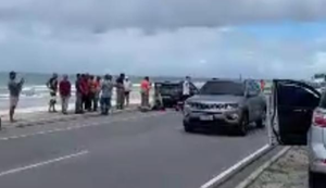 Acidente envolvendo quatro veículos deixa motociclista ferido no Pontal da Barra