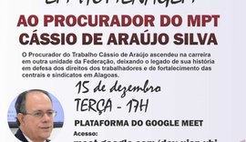 Movimento Sindical fará Ato Virtual homenageando procurador do Trabalho Cássio de Araújo