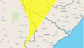 Inmet emite alerta amarelo de chuvas e rajadas de vento para o Sertão de Alagoas