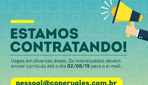 Coopervales oferece vagas de emprego