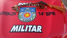 Homem é preso pela PM/AL por posse ilegal de arma de fogo em Jundiá