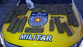 BPRv apreende 23 quilos de maconha e dois suspeitos são detidos por tráfico de drogas