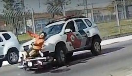 Imagem mostra policiais atropelando suspeito na Grande São Paulo