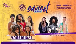 Música e pôr do sol: Pagode da Naná se apresenta em segunda edição do Sunset no Jaraguá