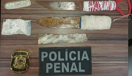 Armas artesanais são apreendidas durante vistoria em penitenciária de Maceió