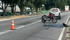 Ciclista morre após se envolver em acidente com motocicleta