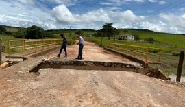 Renan Filho determina reconstrução de ponte e estrada afetadas pelas chuvas em Jacuípe