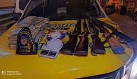 Batalhão de Trânsito apreende cinco armas e mais de 15 quilos de drogas em Maceió