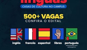 Casas de Cultura no Campus abrem inscrições para cursos de línguas