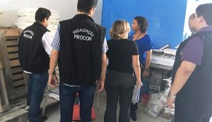 Procon Maceió fiscaliza padaria e distribuidoras de fermento