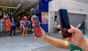 Fiscalização da Prefeitura combate poluição sonora no Centro de Maceió