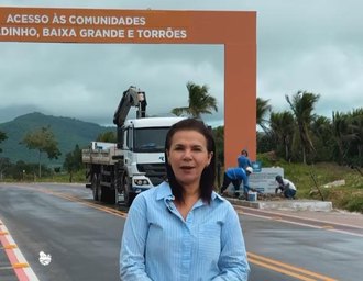 Tapera recebe Paulo Dantas para entrega de rodovia e vias pavimentadas; anuncia vice-prefeita