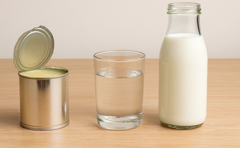 Leite condensado diluído vira leite? Vídeos virais levantam debate sobre valor nutricional