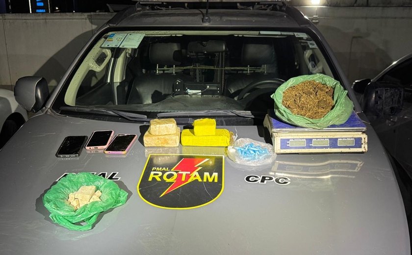 Rotam aprende arma, drogas e recupera veículo roubado durante ocorrências em Maceió