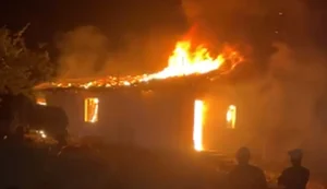 Idoso fica com queimaduras e casa destruída em incêndio na zona rural de Girau do Ponciano