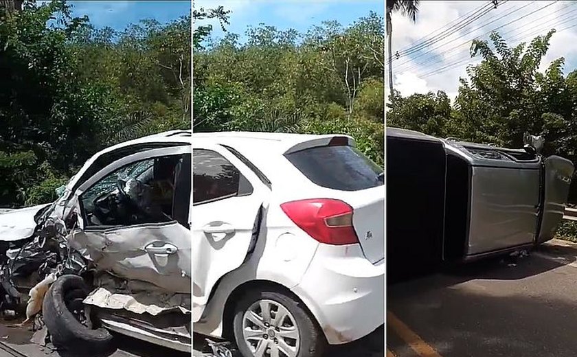 Colisão frontal de veículos deixa dois feridos em Satuba