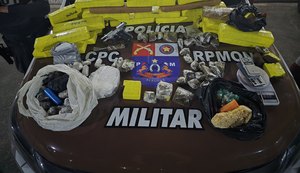 Polícia Militar apreende pistola e 29 quilos de drogas na Chã da Jaqueira