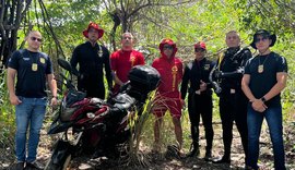 PC e Corpo de Bombeiros encontram moto que supostamente seria de Sinézio Ferreira