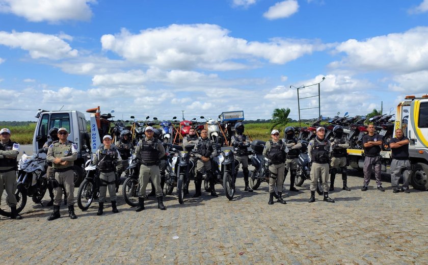 Operação da Polícia Militar recupera 10 motos com queixa de roubo no Pilar
