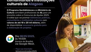 Bibliotecas e instituições culturais de Alagoas têm encontro marcado com oportunidade internacional