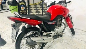 Moto roubada é recuperada após denúncia anônima