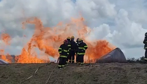 Bombeiros declaram fogo controlado na Usina Caeté