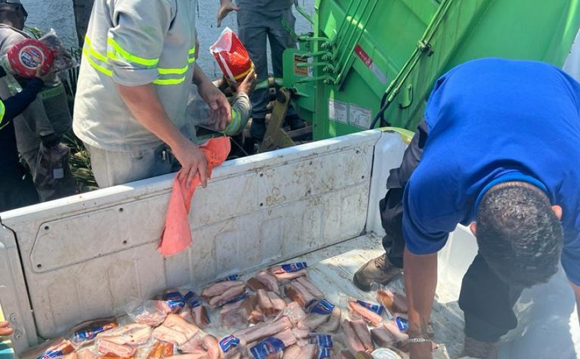 Vigilância Sanitária apreende 150 kg de alimentos impróprios para consumo em supermercado