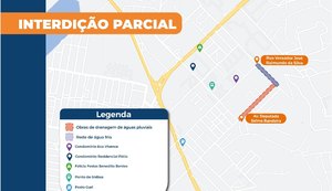 Ruas do Antares serão parcialmente interditadas para drenagem a partir desta quinta-feira (14)