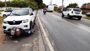 Acidente em Marechal Deodoro tem bicicleta, moto e carro envolvidos