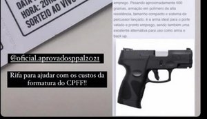 Supostos alunos de curso da Polícia Penal anunciam rifa de arma de fogo nas redes sociais