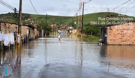 Rios transbordam e alagam ruas em Porto Calvo e São Luís do Quitunde