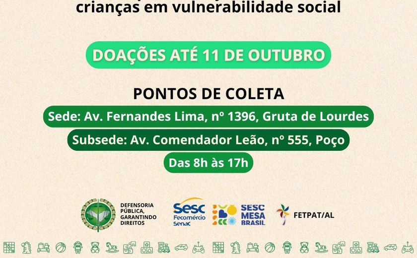 'Brinquedo Sorriso': DP arrecada brinquedos para crianças em situação de vulnerabilidade