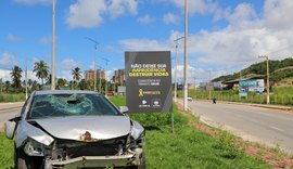 Simulação de acidente alerta para conscientização no trânsito durante o Maio Amarelo