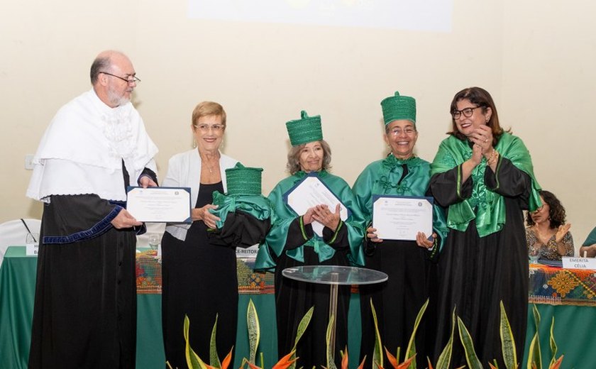 Bárbara Allen, Francisca Lígia e Heloísa Helena são doutoras Honoris Causa da Ufal