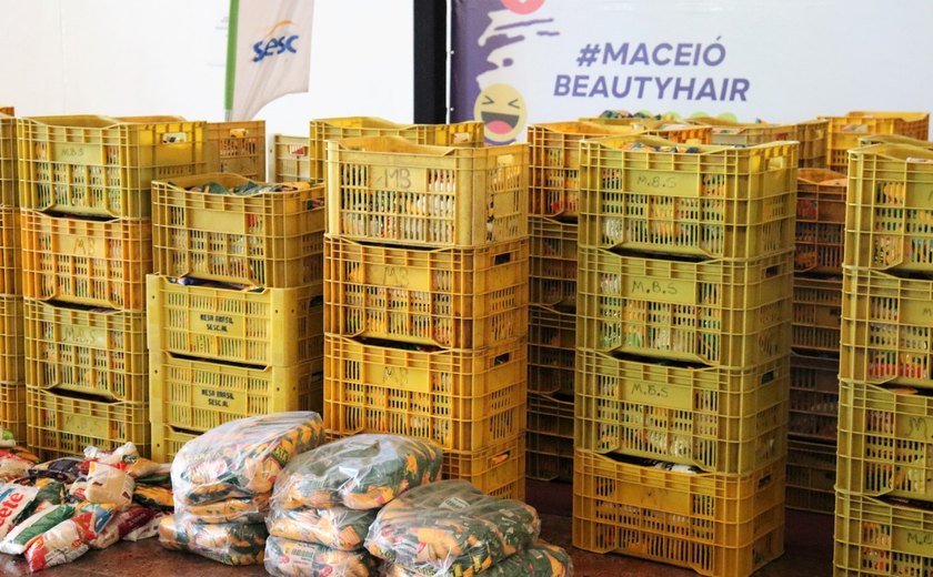 Maceió Beauty Hair arrecada mais de 3 5 toneladas de alimentos para o