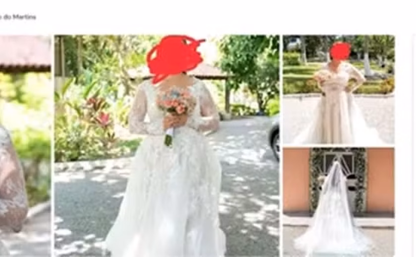 Casal perde vestido de noiva de R$ 20 mil em golpe após venda online