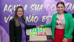 TJ/AL distribui 3 mil absorventes para a Casa da Mulher Alagoana