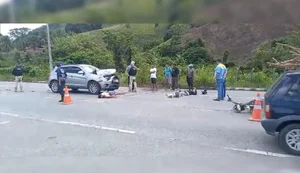Uma pessoa morre e outra fica gravemente ferida em acidente na BR-104