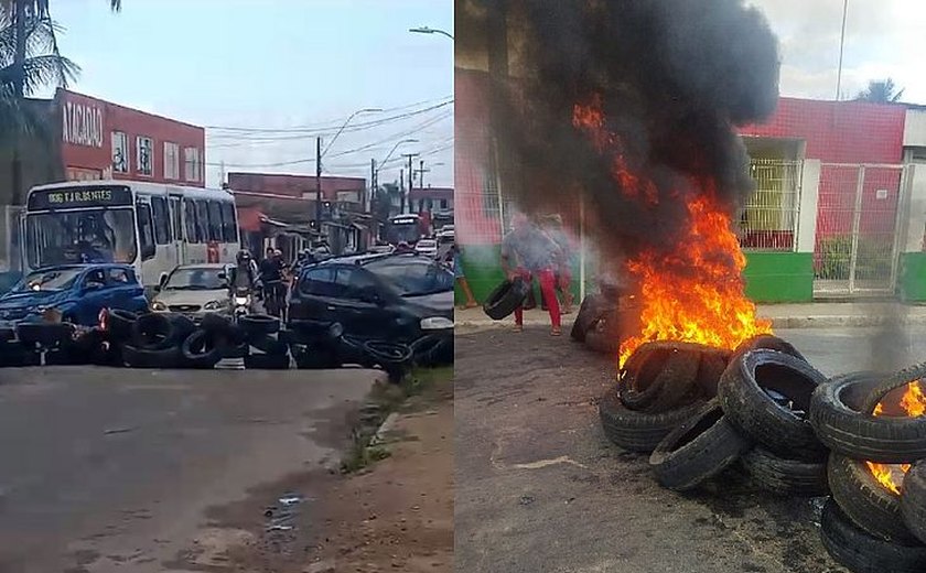 Moradores de conjunto no Benedito Bentes bloqueiam Avenida Bela Vista 2