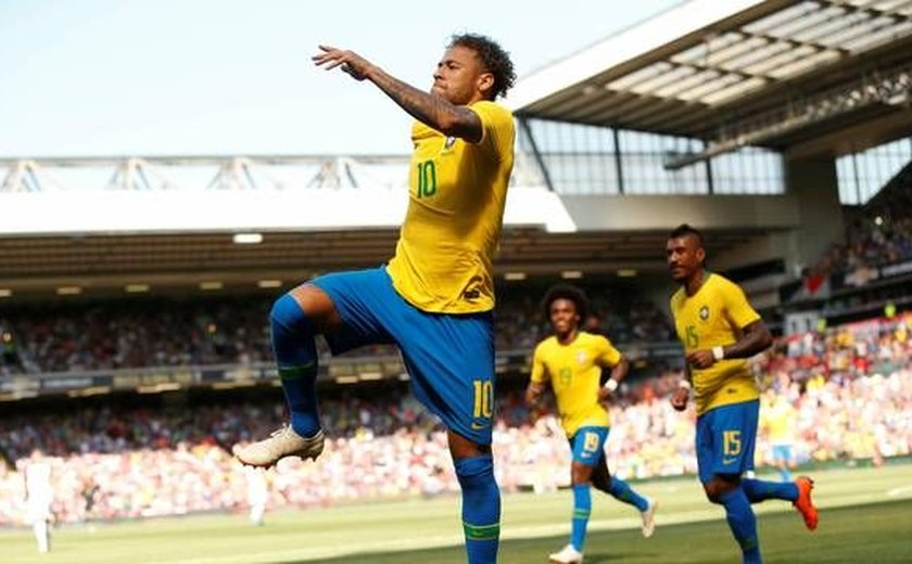 Brasil vence Croácia por 2 x 0 com gols de Neymar e Roberto Firmino