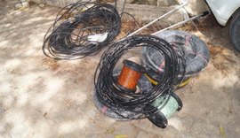 Polícia Civil detém duas pessoas suspeitas de furtos de cabos de internet