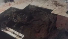 Durante confratenização, grupo cai dentro de fossa desativada